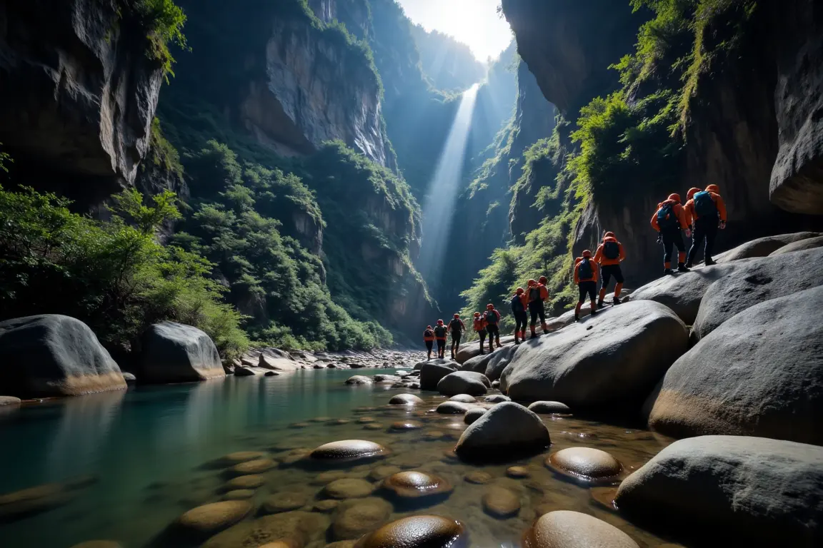 Immense main passage of Vietnam Hang Son Doong Cave, showcasing its status as the largest cave system.