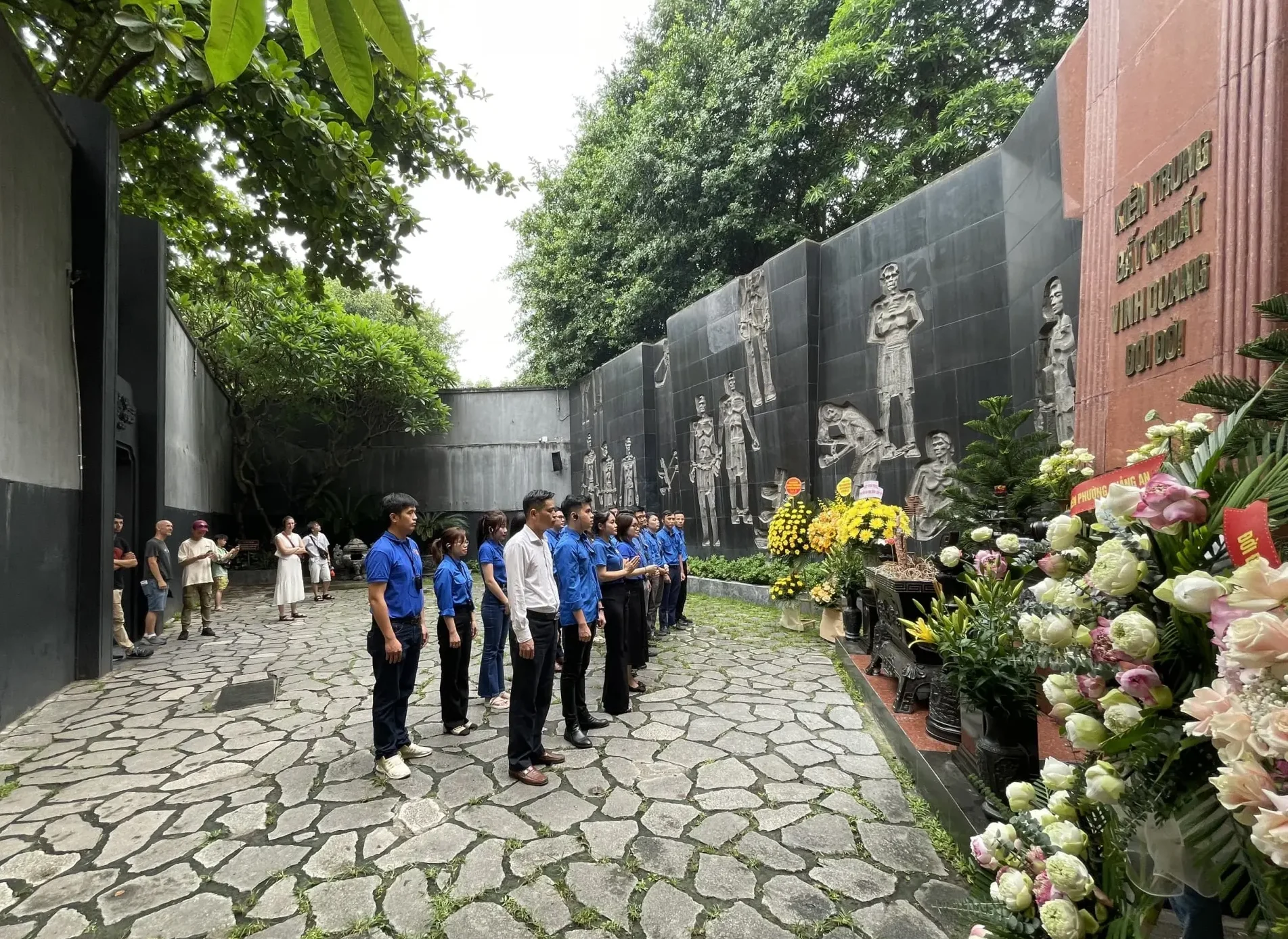 Main entrance gate Hoa Lo Prison Hanoi Vietnam legacy symbol.