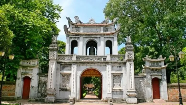 The main gate of the Temple of Literature (Văn Miếu) in Hanoi, Vietnam